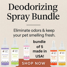 Dog Deodorizing Spray 5-Pack, Long-Lasting Odor Eliminator, Natural Dog Body Spr