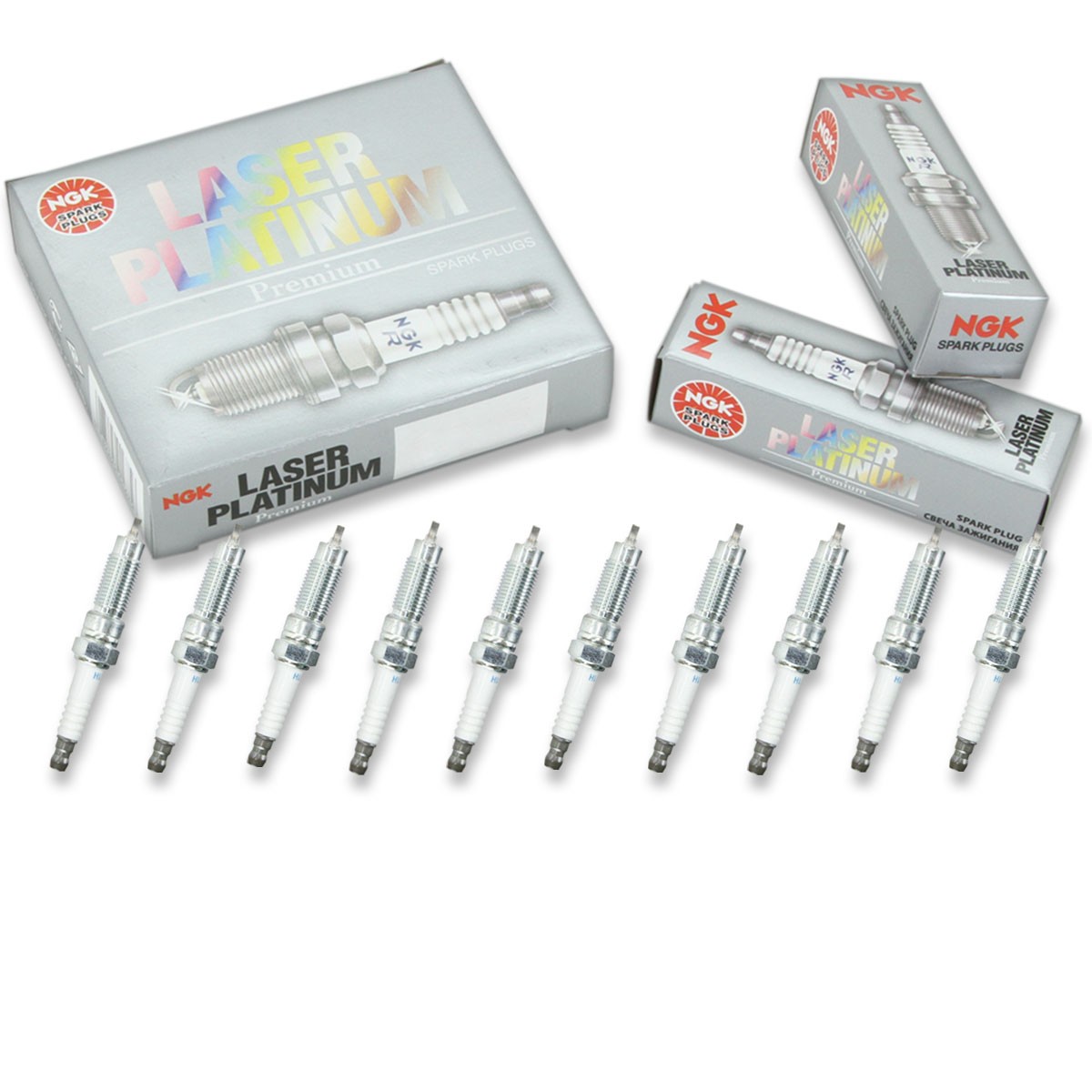 10 pcs NGK Laser Platinum Spark Plugs for 2013 Ford F650 6.8L - Engine Kit wj
