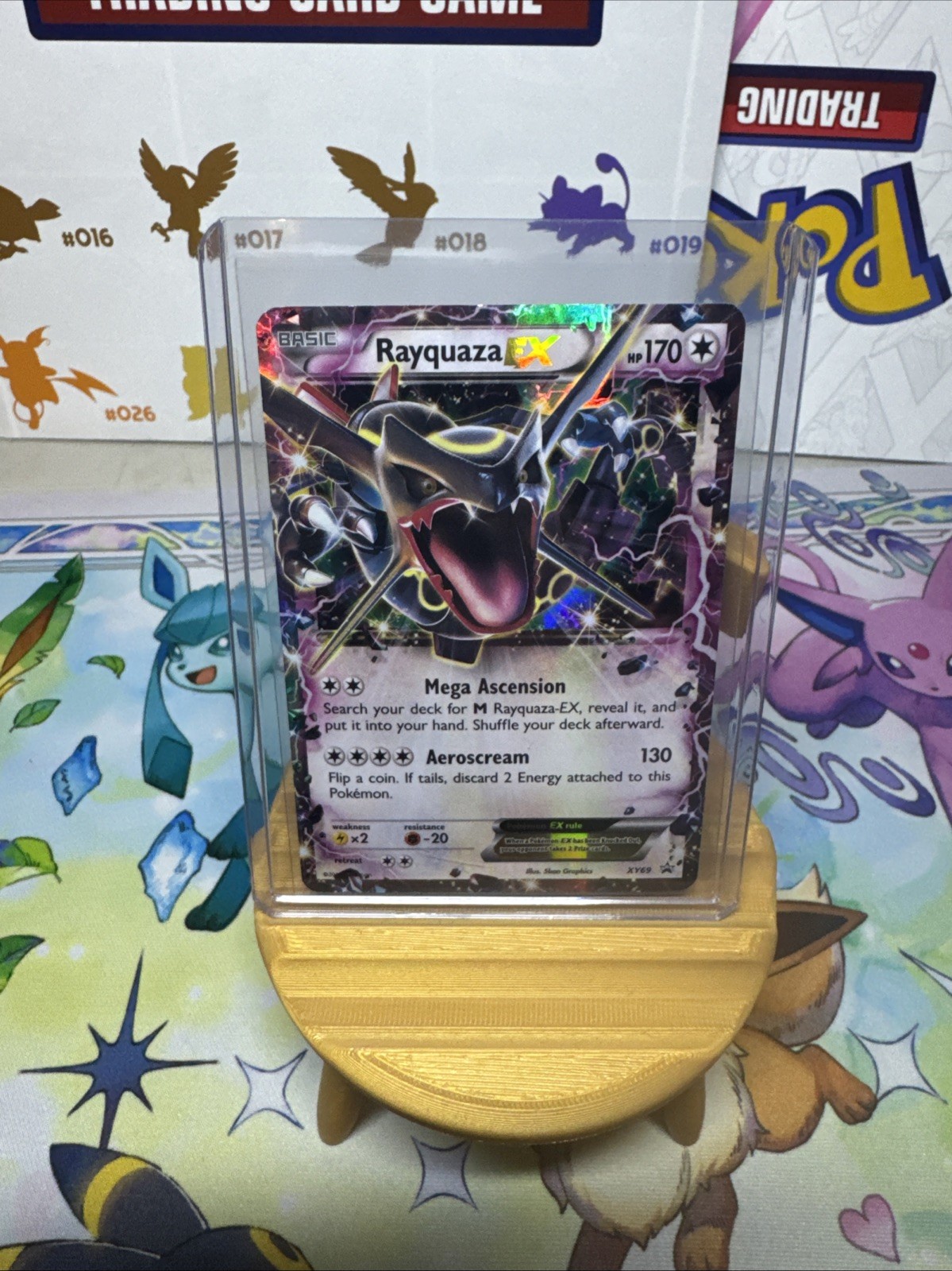 Pokemon TCG Rayquaza EX XY69 Shiny Black Star Promo Holo Rare Card