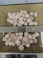2 lb Bulk Rose Quartz Tumbled Stones - Natural Pink Healing Crystals Wholesale