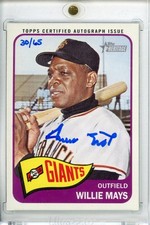 2014 Topps Heritage Real One Autographs Willie Mays Auto #/65