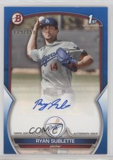 2023 Bowman Paper Prospect Blue Border 119/150 Ryan Sublette #PPA-RS Auto n0c