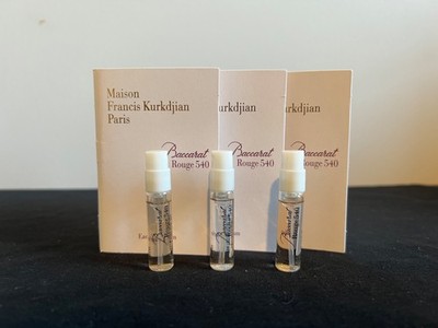 3 PCS MFK Baccarat Rouge 540 Eau de Parfum Sample - 2ml Free Shipping