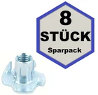 8 x drive-in nut M6 x 12 thread drive-in nuts steel zinc-plated DIN 6930