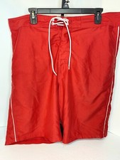 Old Navy / Red Board Shorts Swim Trunks Back Pocket Unlined UPF 40 / Size 36