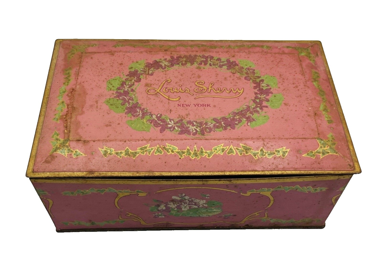 フランスアンティーク　ルイスシェリー　ティン缶　大　USアンティーク Louis Sherry Tin | eBay