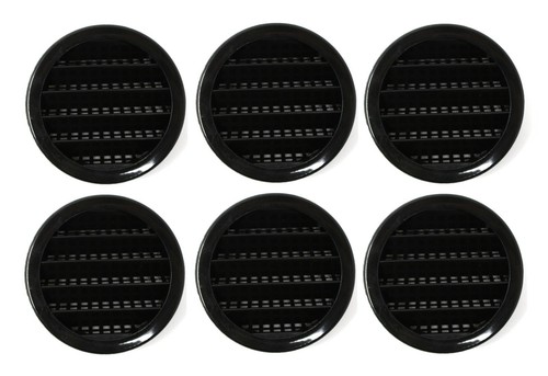 2" Black Round Plastic Louver Soffit Air Vent Reptile Screen Grille Cover - Picture 12 of 19