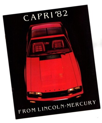 1982 Mercury CAPRI Brochure / Pamphlet w/ Color Chart: BLACK MAGIC