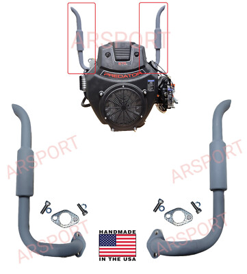 Exhaust pipes mufflers For  Predator 670cc V-Twin, Small tractors Exhaust.