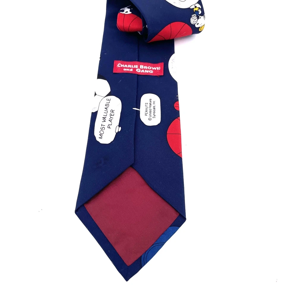 Peanuts Snoopy Charlie Brown and the Gang теннис футбол спортивный мужской галстук - Изображение 4 из 4