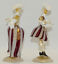 Miniaturansicht 6  - Ein Paar Rokokofiguren, Murano Glas, &#034;Emmegi&#034; Italy, Goldeinschlüsse, 22,0 cm