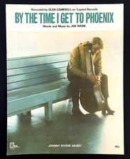 1967 By Time I Get To Phoenix Glen Campbell Vintage Sheet Music Piano Guitar