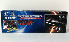 3 Pack Space Sword Shockwave Lightsaber Firing Again Lights Sounds 84 cm