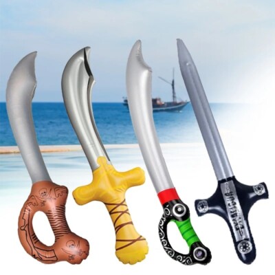 4 Swords Inflatable Pirate Games Kids Garden Outdoor Beach Pool Cosplay Summer