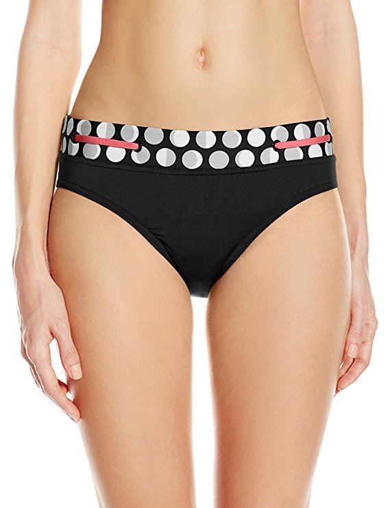 JAG Women's Shadow Dot Loop Banded Bikini Bottom JGSS6183