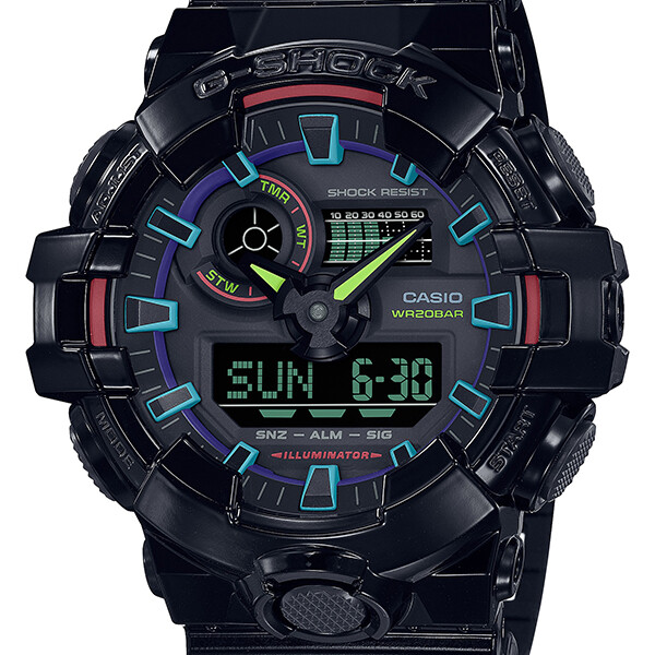 CASIO G-SHOCK GA-700RGB-1AJF Multicolor Virtual Gamer's Men's