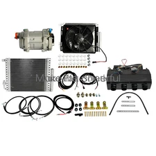 12V Universal Car Air Conditioner Electric Underdash A/C Kit Compressor Cooling