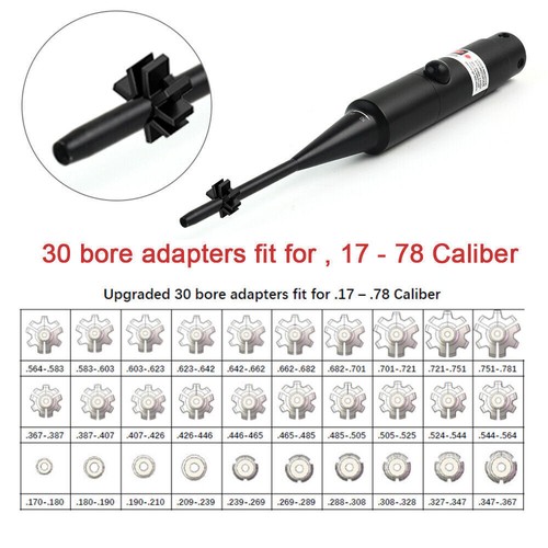 Laser Bore Sighter Kit for.17 to .78 Rifles Multiple Caliber Handgun Hunting Kit - Picture 3 of 17