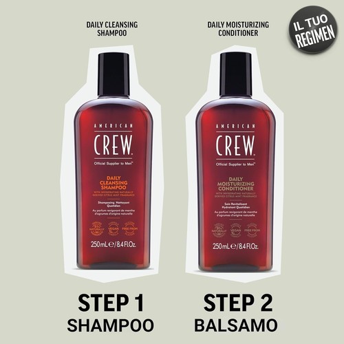 AMERICAN CREW DAILY CONDITIONER 250ml Balsamo Idratante Qutidiano Capelli secchi - Foto 7 di 7