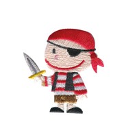 Pirat Mit Dolch - AufnäHer, BüGelbild, AufbüGler, GrößE: 4,7 X 4,9 Cm