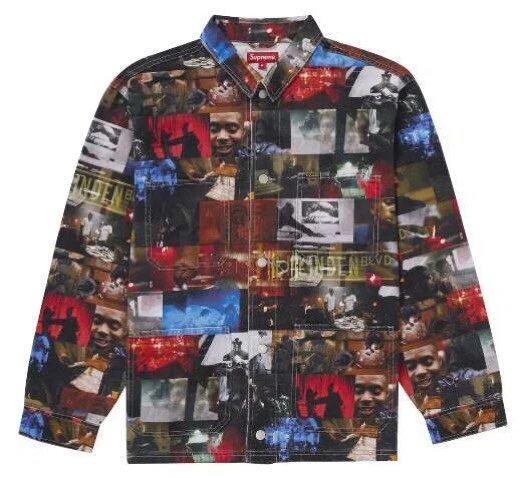 SUPREME x Belly Nas DMX Denim Chore Coat PETITE veste imprimé partout