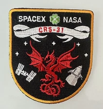 Original SpaceX Falcon 9 CRS 31 Mission Patch NASA 3.5” Mint Condition