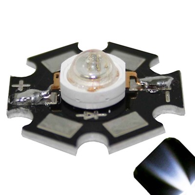 5 x LED 1 Watt Cool Clear White Star Bright Wide Angle High Power LEDs 1w w