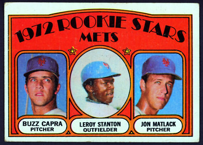 1972 TOPPS #141 NEW YORK METS ROOKIE STARS RC BUZZ CAPRA LEROY STANTON MATLACK