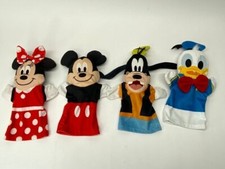  Lot of 4 Disney Baby Mickey Hand Puppet Melissa  Doug 11" Goofy Minnie Donald