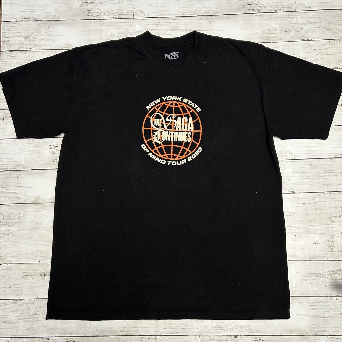 NAS N.Y. State Of Mind 2023 Tour T-Shirt Mens XL Black