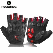 ROCKBROS Cycling Summer Gloves Bike Gel Liquid Silicone Short Gloves Shockproof