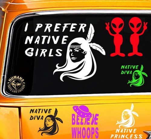 I Prefer Native Girls Native American Pride sticker decal - Picture 3 of 12