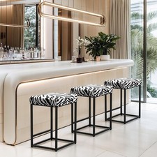 24" Bar Stools Set of 4/3/2 Backless Counter Height PU Leather Dining Chairs NEW