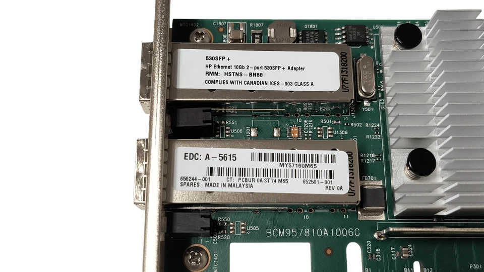 HP 530SFP 2 Port 10GB Network Adapter 652501-001 656244-001 Full Height No SFPs - Image 3 of 3