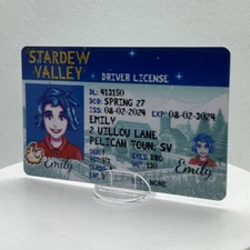 Stardew Valley Driver License Card | Character ID Prop | Stardew Valley Gift