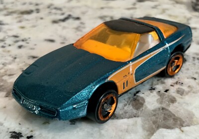 2008 Hot Wheels 16980 Corvette Dark Teal Orange Beast Bash Car Die-Cast 1:64