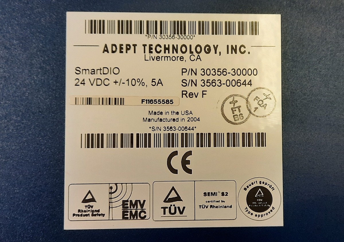 Adept 30356-1000 Rev. K Smart Robot Controller CS IEEE-1394 I/O w/30MB Adept 30356-1000 Rev. K Smart Robot Controller CS IEEE-1394 I/O w/30MB
