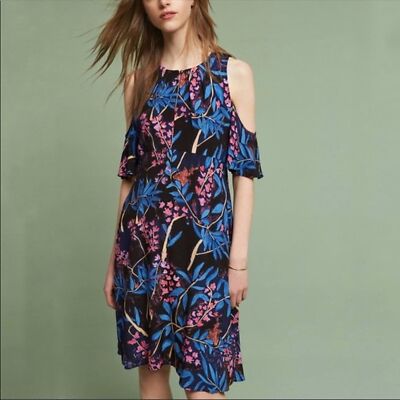 MAEVE Flowy Floral Cold Shoulder Dress US 4 | eBay