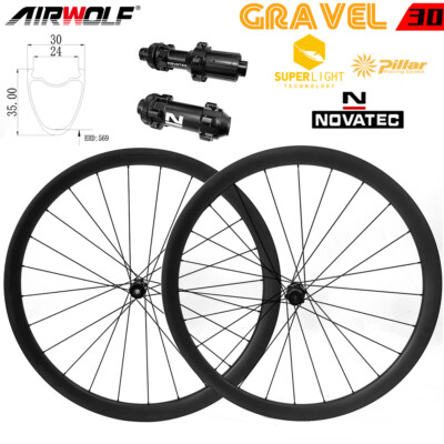 AIRWOLF T1100 Carbon Gravel Laufradsatz 700c Rennrad Tubeless Cyclocross HG/XDR