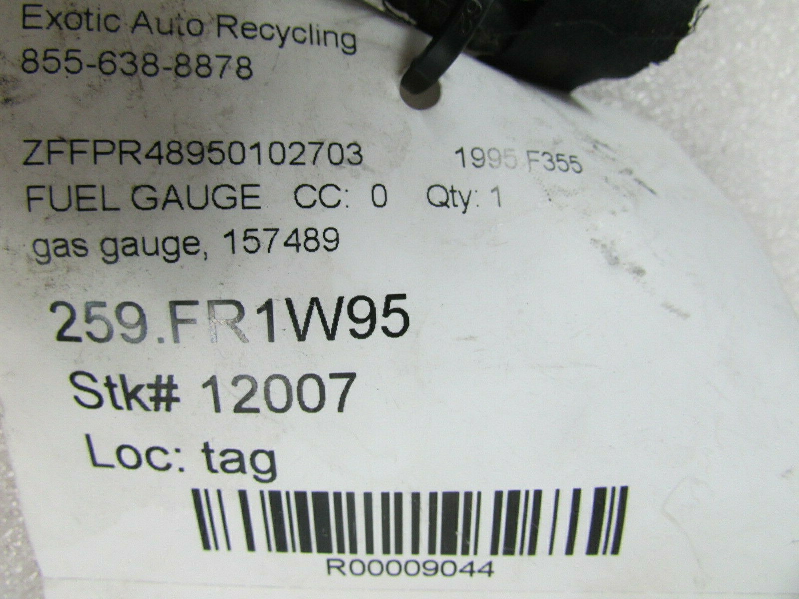 Ferrari 355, Fuel Gauge / Fuel Level Indicator, Used, P/N 157489