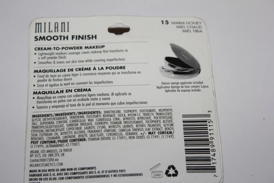 Milani Smooth Finish Cream To Powder Make up #15 Warm Honey In Box - Image 3 of 3