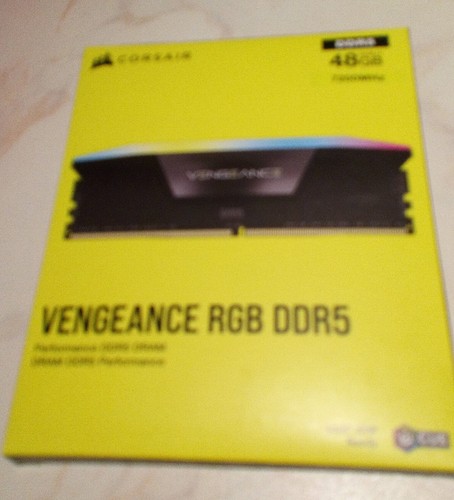 Mémoires PC RAM - Corsair Vengeance RGB DDR5 48 Go (2x24 Go) 7200 MHz CL36 Noir - 第 3/4 張圖片