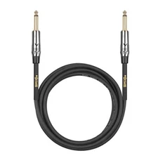 Clef Audio Labs  6.35mm TS to 6.35mm TS, Black - 6FT - 1PK, AMP Cord, 22AWG