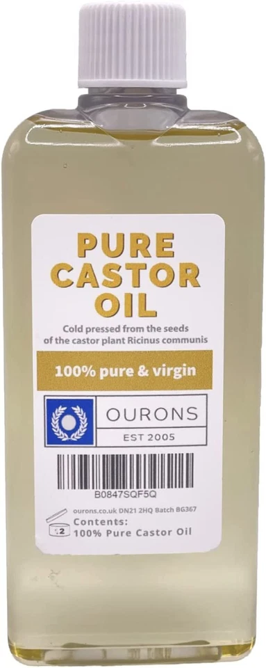 OURONS Virgin Castor Oil for Hair & Skin Pure 100% Cold Pressed Direct from India 100ml