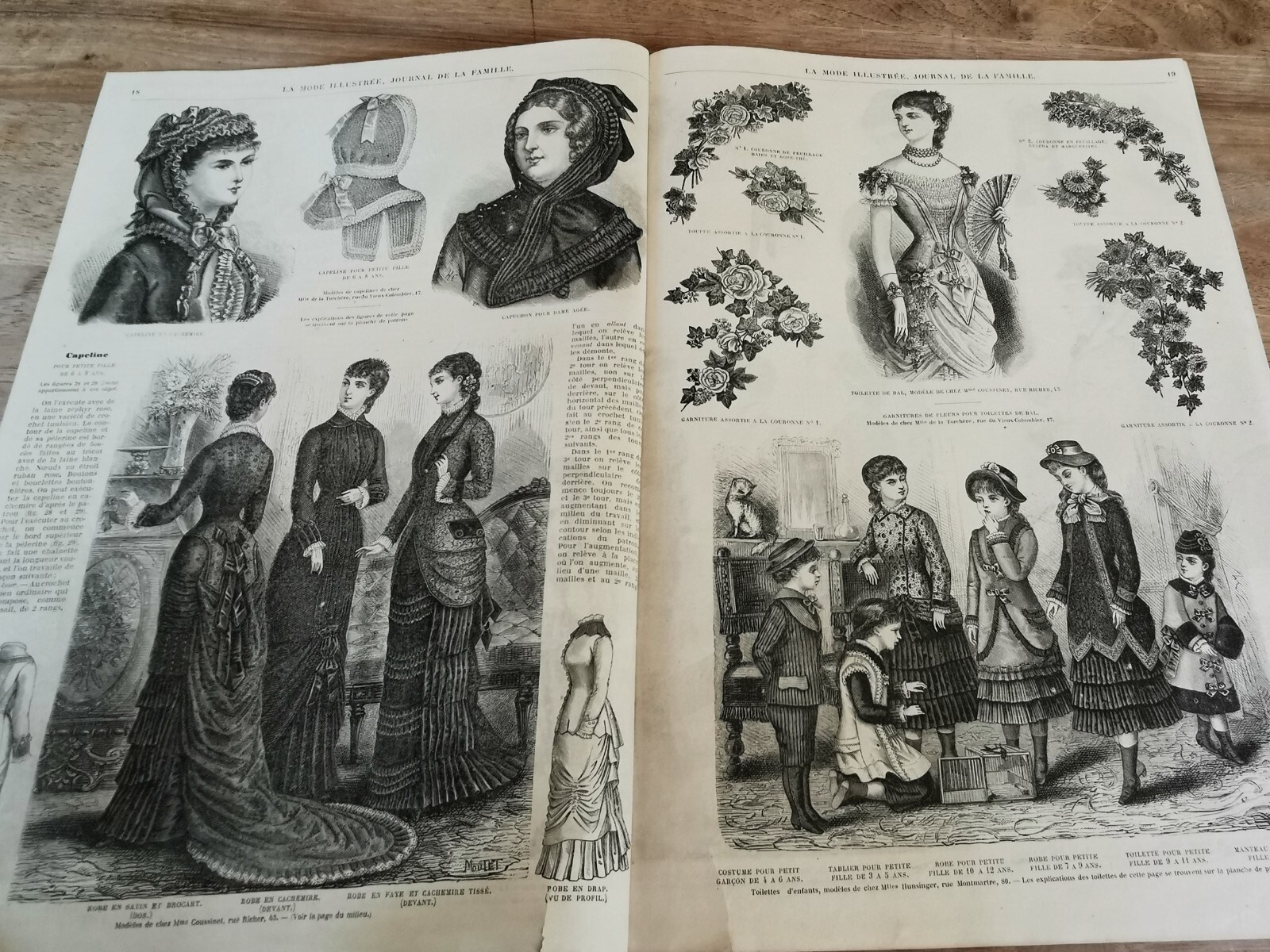 Revue De La Mode Année 1880 Ancienne Revue 'La Mode Illustrée' N°6
