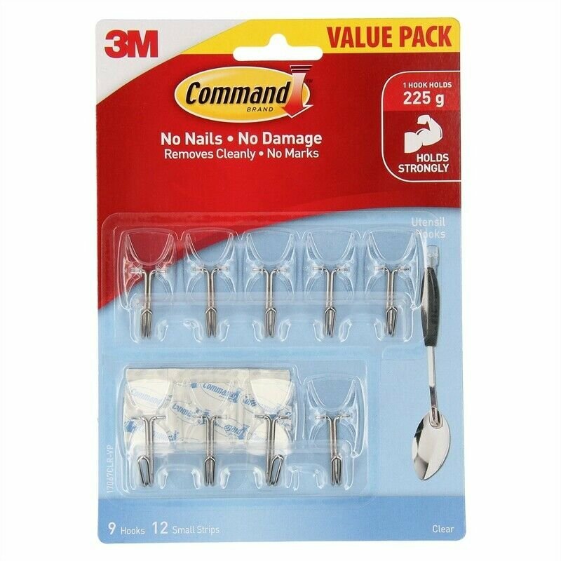 Command 225g Clear Wire Hooks Value Pack Pack 17067CLR-VP