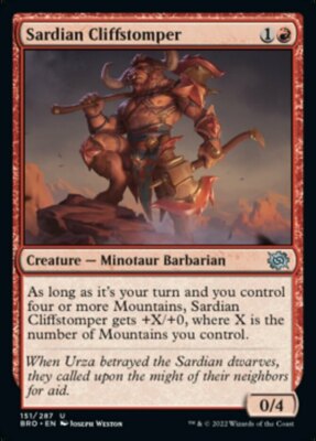 MTG Sardian Cliffstomper NM-Mint The Brothers' War 