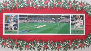 1999 Boxing Day Test Panoramic Print Australia V India Signed Tendulkar Waugh Ebay