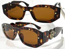 Classic Vintage Retro Hardcore Hip Hop Rapper Style SUNGLASSES Tortoise Frame