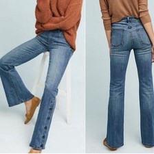Pilcro by Anthropologie High-Rise Bootcut Jeans Blue Denim Stretch Women Sz 26